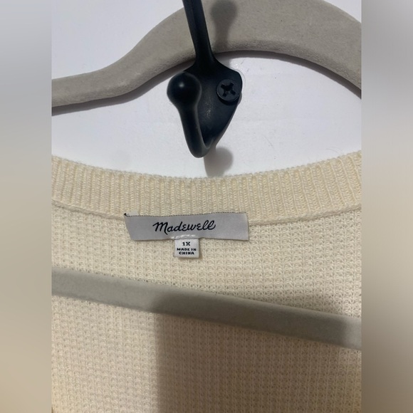 Madewell Women's Asherton Waffle Henley Sweater X1 NC737 - Picture 7 of 10